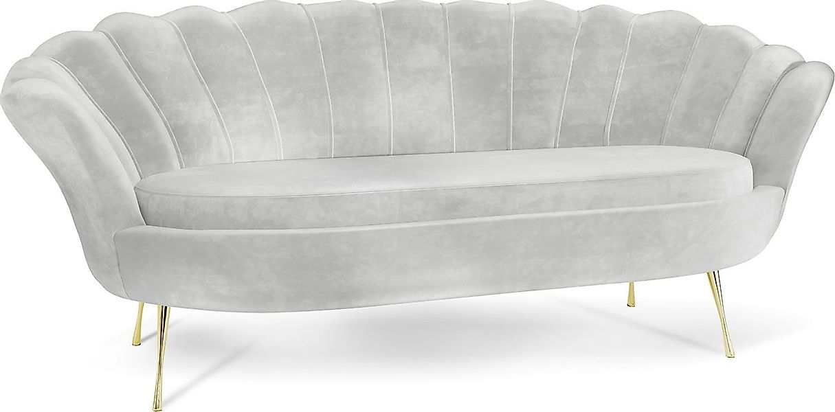 WFL GROUP Sofa Muschel, Samt 3-Sitzer günstig online kaufen