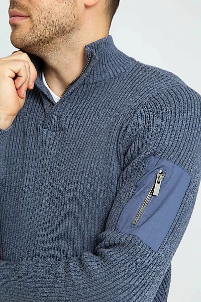 Suitable Mou Half Zip Pullover Blau - Größe XL günstig online kaufen