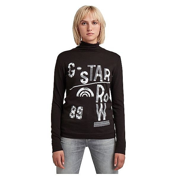 G-star 89 Mock Slim Langarm-t-shirt M Dark Black günstig online kaufen