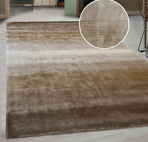 Home affaire Teppich »Katalin, handgewebt, Teppiche aus 100% Viskose, farbl günstig online kaufen