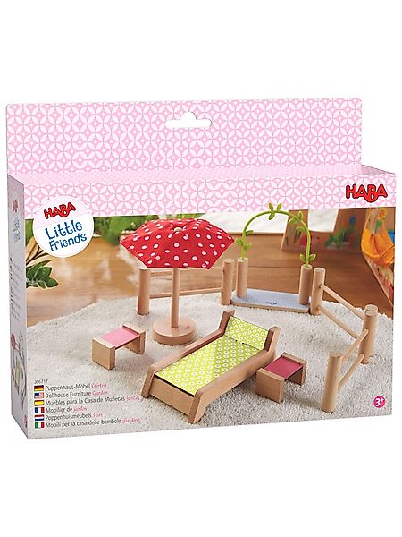 Haba Minipuppe Little Friends, Gartenmöbel Puppenhaus günstig online kaufen