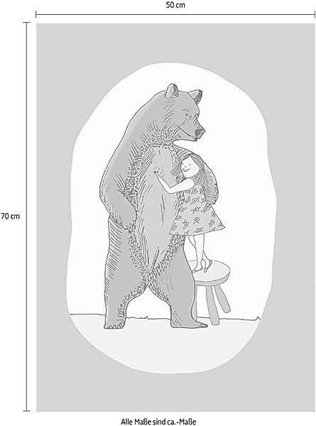 Komar Bild "Lili and Bear", Figuren, (1 St.), Wandbild zur Dekoration - ohn günstig online kaufen