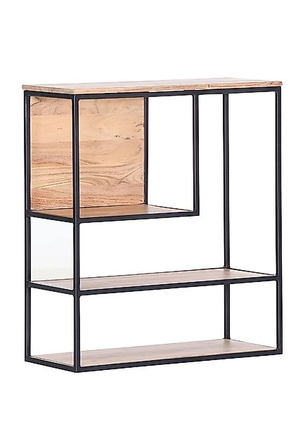 Wandregal Akazienholz Porto 70x80x30 cm günstig online kaufen