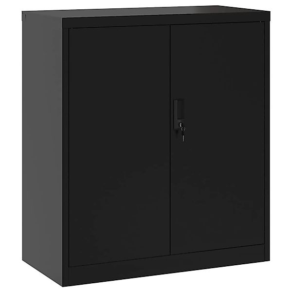 vidaXL Aktenschrank Schwarz 79x40x90 cm Stahl günstig online kaufen