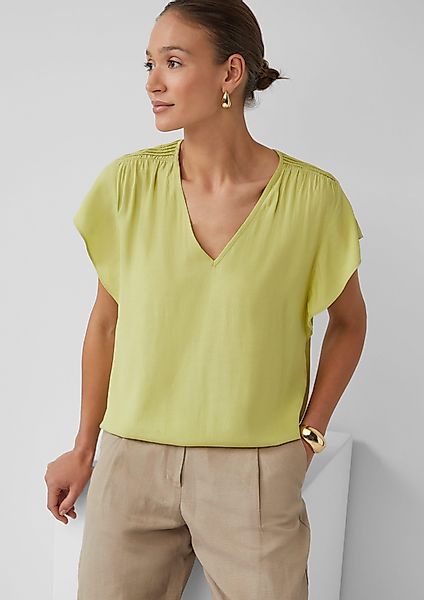 s.Oliver BLACK LABEL Kurzarmbluse Fließende Viskosebluse günstig online kaufen