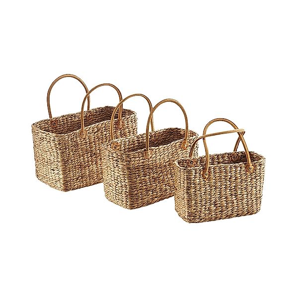 Kobolo Shopper Tasche eckig aus Wasserhyazinthe günstig online kaufen
