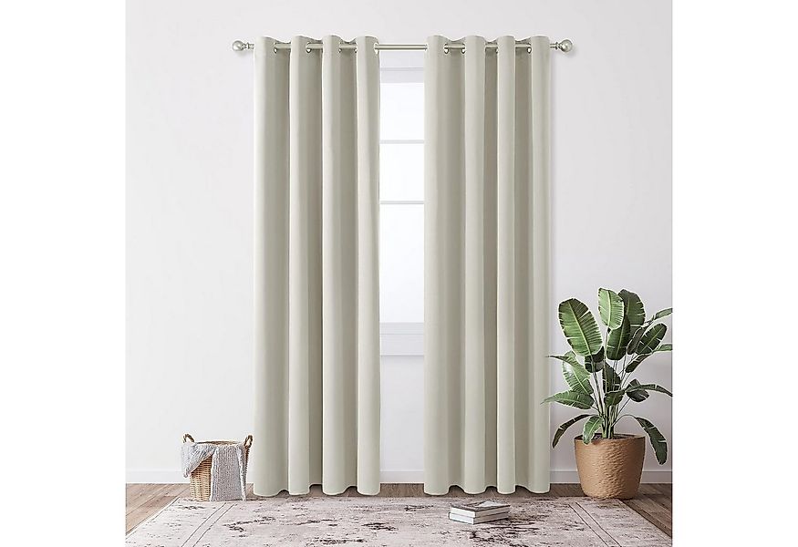 Deconovo Verdunkelungsvorhang Gardinen mit Ösen Blickdichte Vorhang Kältesc günstig online kaufen