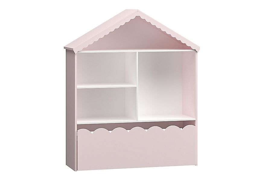 en.casa Kinderregal, »Vestnes« Hausoptik 114x91x30 cm Cotton Candy / Weiß günstig online kaufen