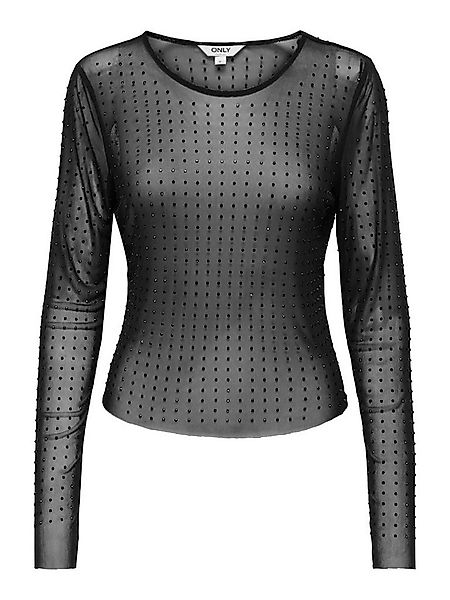 ONLY Blusentop ONLHILEN LS RHINESTONE MESH TOP WVN günstig online kaufen