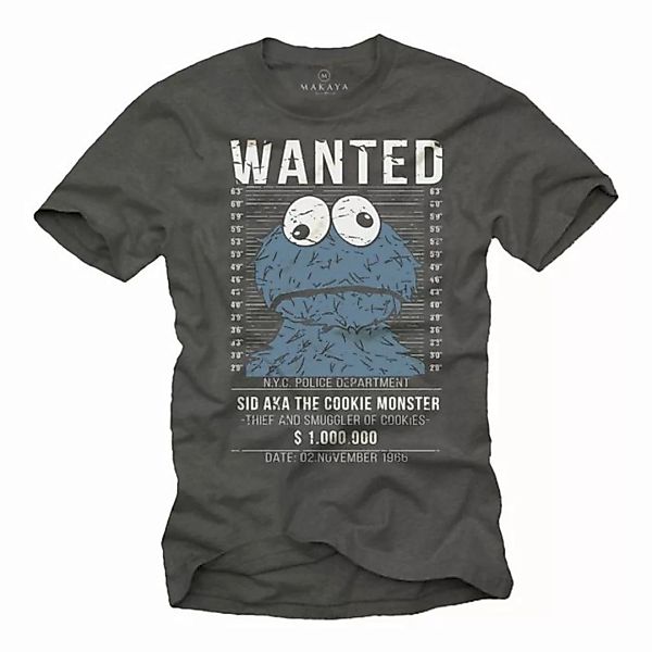 MAKAYA T-Shirt Lustige Sprüche Motiv Wanted Funshirt Coole Fun Geschenke fü günstig online kaufen