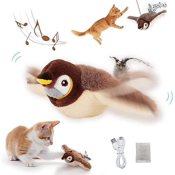 NUODWELL Tier-Intelligenzspielzeug Katzenspielzeug Vogel Elektrisch,Interak günstig online kaufen
