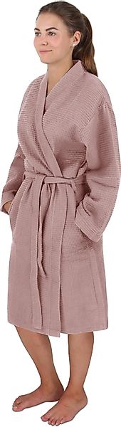 normani Bademantel Damen Bademantel mit Waffel-Piqué günstig online kaufen