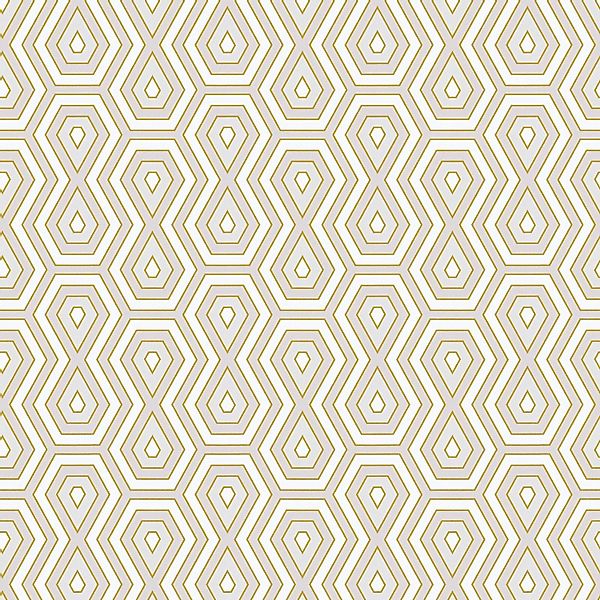 PROFHOME 377071-GU Grafik Tapete Retro Matt Gold Weiß Grau 0,53 m x 10,05 m günstig online kaufen
