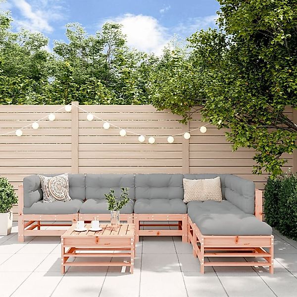Nettlife Gartenlounge-Set 7-tlg. Massivholz Kiefer Garten-Lounge-Set günstig online kaufen