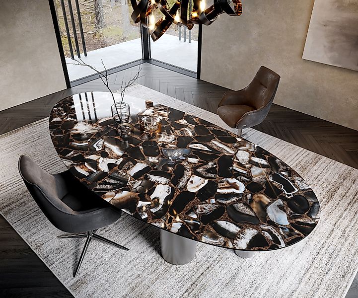 DELIFE Esstisch Edge, Oval Keramik Iris günstig online kaufen