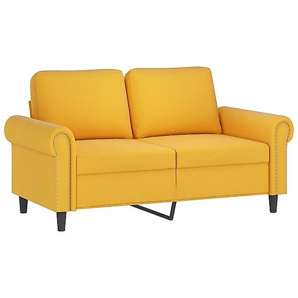 vidaXL Sofa 2-Sitzer-Sofa Gelb 120 cm Samt günstig online kaufen