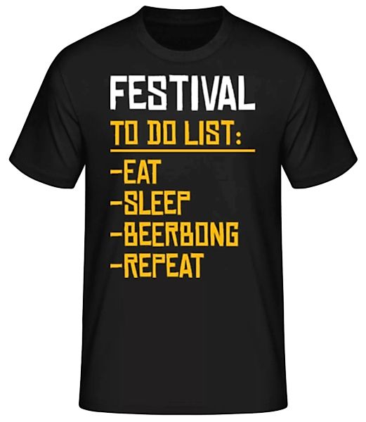 Festival To Do List · Männer Basic T-Shirt günstig online kaufen