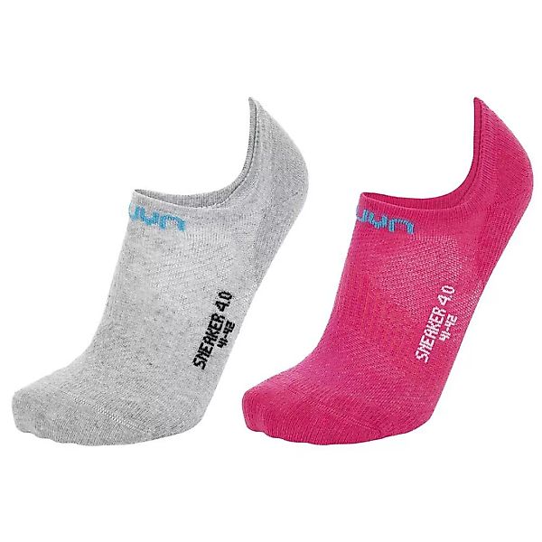 Uyn Sneaker 4.0 Socken 2 Paare EU 45-46 Light Grey Mel / Pink günstig online kaufen
