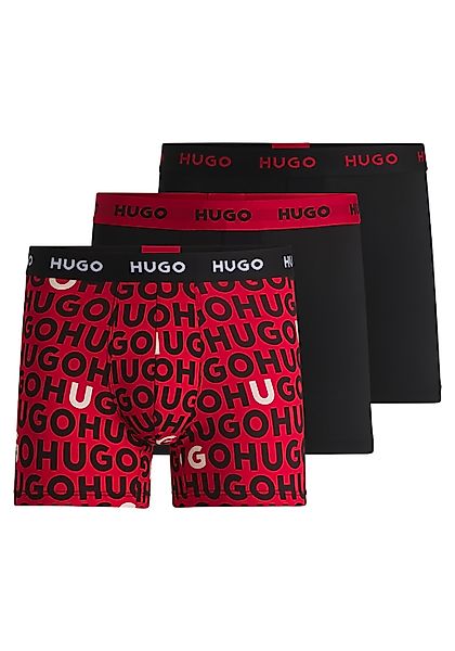 HUGO Underwear Boxershorts "BOXERBR TRPLT DESIGN", Markenlogo am elastische günstig online kaufen