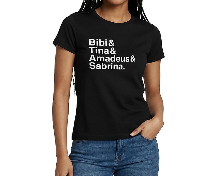 Spreadshirt T-Shirt Bibi Und Tina Amadeus Sabrina Typographie weiß Frauen T günstig online kaufen