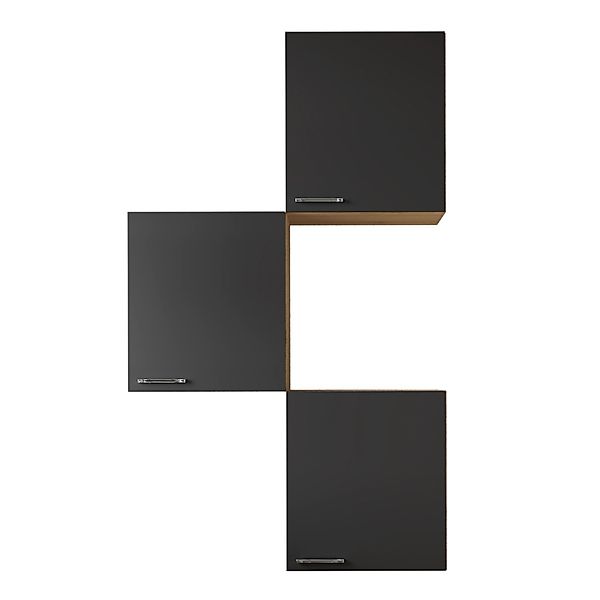Respekta Küchenmöbel-Set 8 Merle 100 cm Schwarz günstig online kaufen