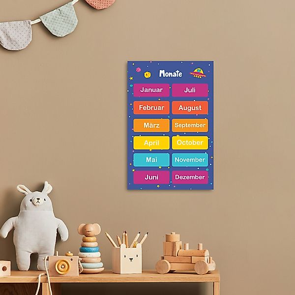 MuchoWow Poster Pädagogisch - Monate - günstig online kaufen