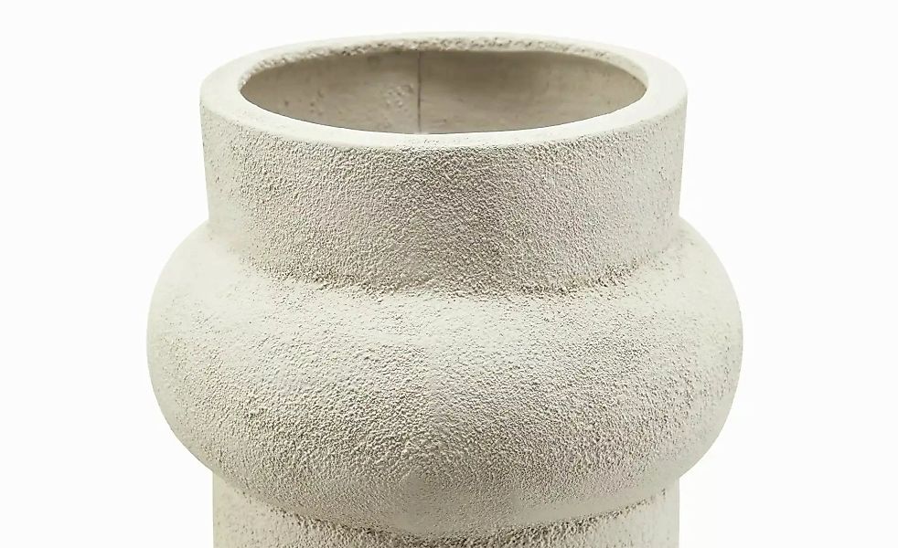 HOME STORY Vase   ¦ weiß ¦ Aluminium ¦ Maße (cm): H: 33  Ø: 17 Accessoires günstig online kaufen