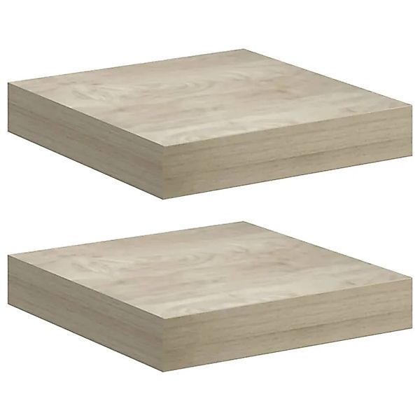 vidaXL Schwebende Wandregale 2 Stk Eichefarben 23x23,5x3,8cm MDF 323866 günstig online kaufen
