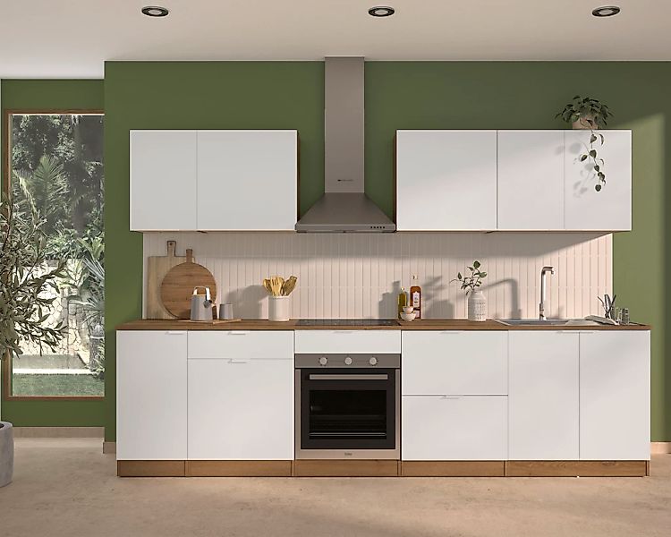 Gami Küchenzeile "300 cm breit EDEN ohne E-Geräte" mit melaminbeschichteter günstig online kaufen