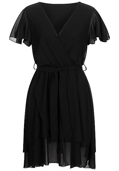 CLOUD 5IVE Shirtkleid CLOUD 5IVE Chiffon Wrap-Dress with tie belt (1-tlg) günstig online kaufen