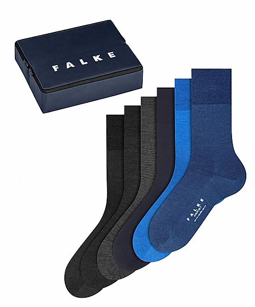 FALKE Airport Traveller Pack 6-Pack Herren Socken, 39-40, Mehrfarbig, Uni, günstig online kaufen