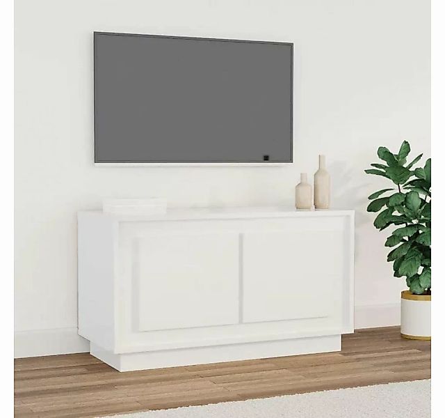furnicato TV-Schrank Hochglanz-Weiß 80x35x45 cm Holzwerkstoff günstig online kaufen