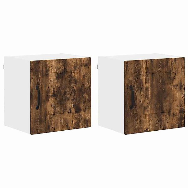 vidaXL Küchenwandschrank 2 Stk Geräucherte Eiche 40 x 31 x 40 cm 884525 günstig online kaufen