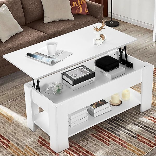 oyajia Couchtisch Couchtisch mit höhenverstellbarer Platte günstig online kaufen