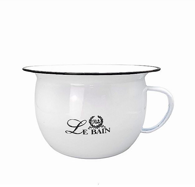 Linoows Badaccessoire-Set Emaille Pinkelpott, Nachttopf, Nostalgie günstig online kaufen