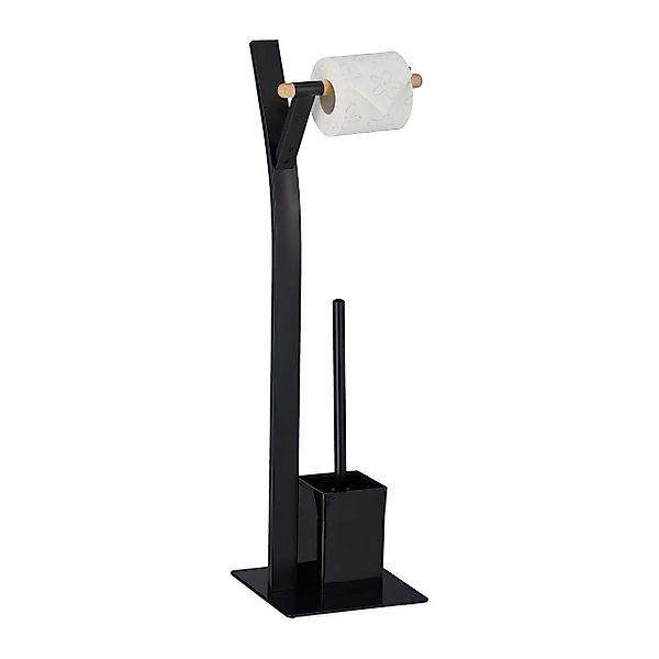relaxdays Toilettenpapierhalter Stand WC Garnitur im günstig online kaufen