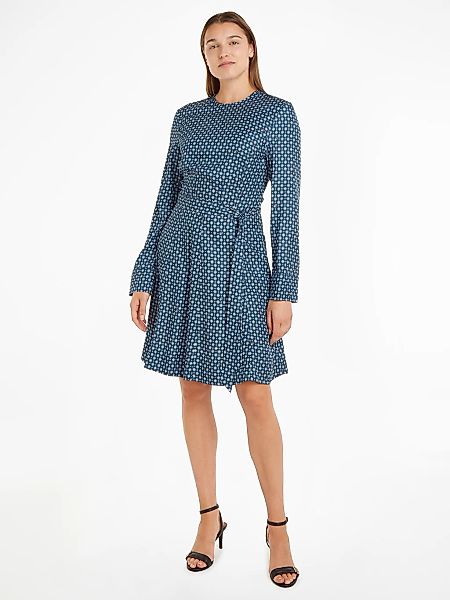 Tommy Hilfiger Blusenkleid "FOULARD FIT & FLARE KNEE DRESS" mit Tommy Hilfi günstig online kaufen