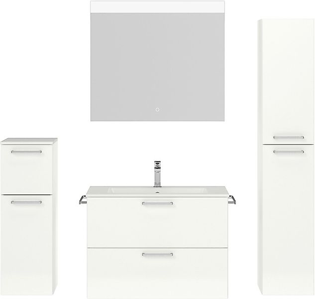 nobilia® Badmöbel-Set »Tolvina« vormontiert, mit Soft-Close, 4 Stk. tlg. Ho günstig online kaufen