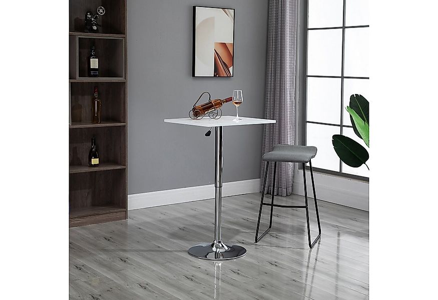 HOMCOM Bartisch Höhenverstellbar, kratzfeste Füße (Küchentisch für Wohnzimm günstig online kaufen