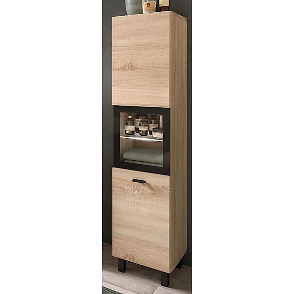 Inn.Furn Badschrank Eiche 30 cm Stehend oder Hängend Lowell günstig online kaufen