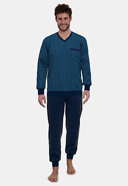 GÖTZBURG Pyjama "Zartbitter", (2 tlg.), Langarm, lange Hose, V-Ausschnitt, günstig online kaufen