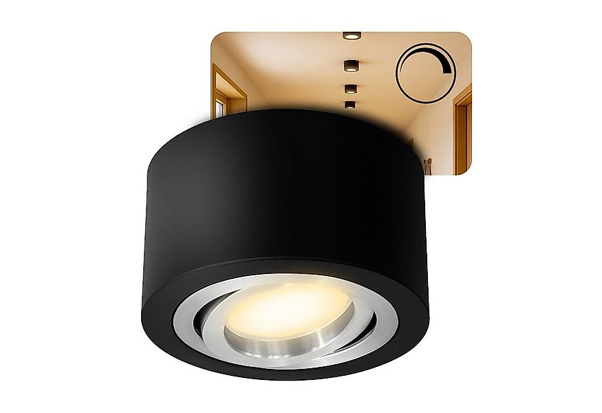 SSC-LUXon LED Aufbaustrahler LANTI Deckenspot schwarz schwenkbar mit LED Bi günstig online kaufen
