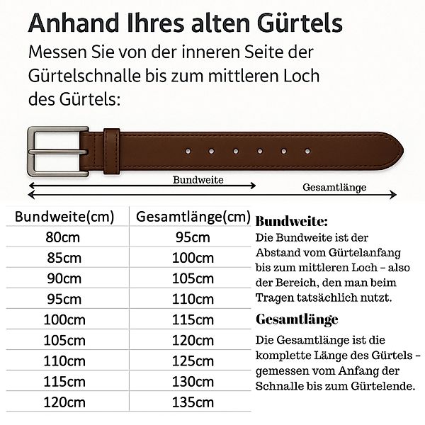 herémood Ledergürtel Leder Gürtel Herren in günstig online kaufen