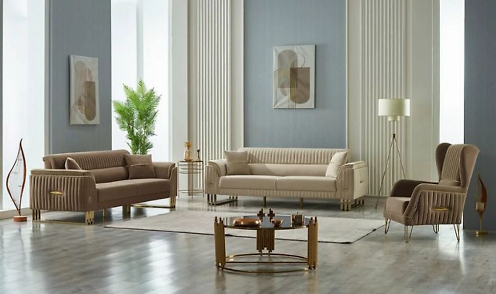Villa Möbel Polstergarnitur New Flavia, (Set, 3-tlg), Hand Made Quality, pf günstig online kaufen