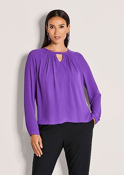MADELEINE Langarmbluse Elegante Bluse mit V-Ausschnitt günstig online kaufen