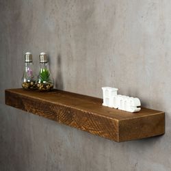 Levandeo® Wandregal, levandeo Wandregal Holz Massiv günstig online kaufen