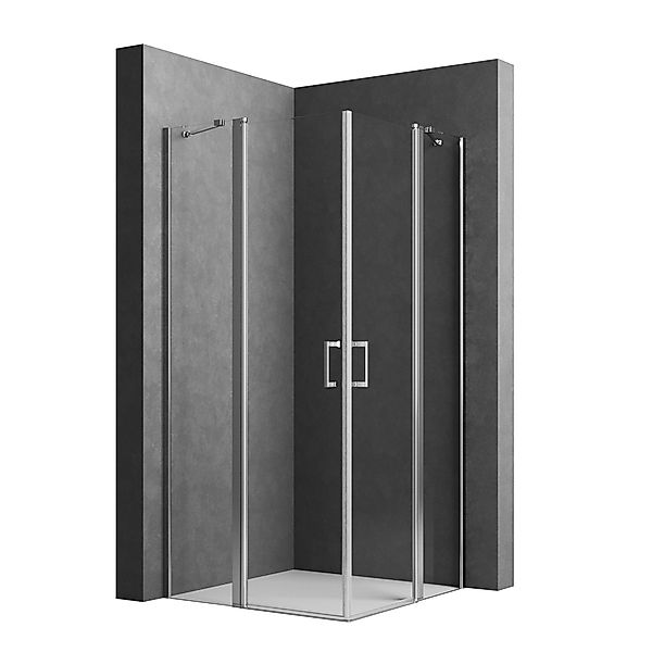 Boromal Eckdusche Duschkabine 90x80 80x90 Schwarz günstig online kaufen