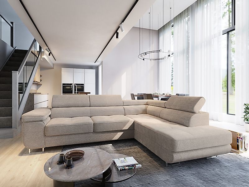 Masseno Ecksofa APIRO mit Schlaffunktion L-Form, günstig online kaufen