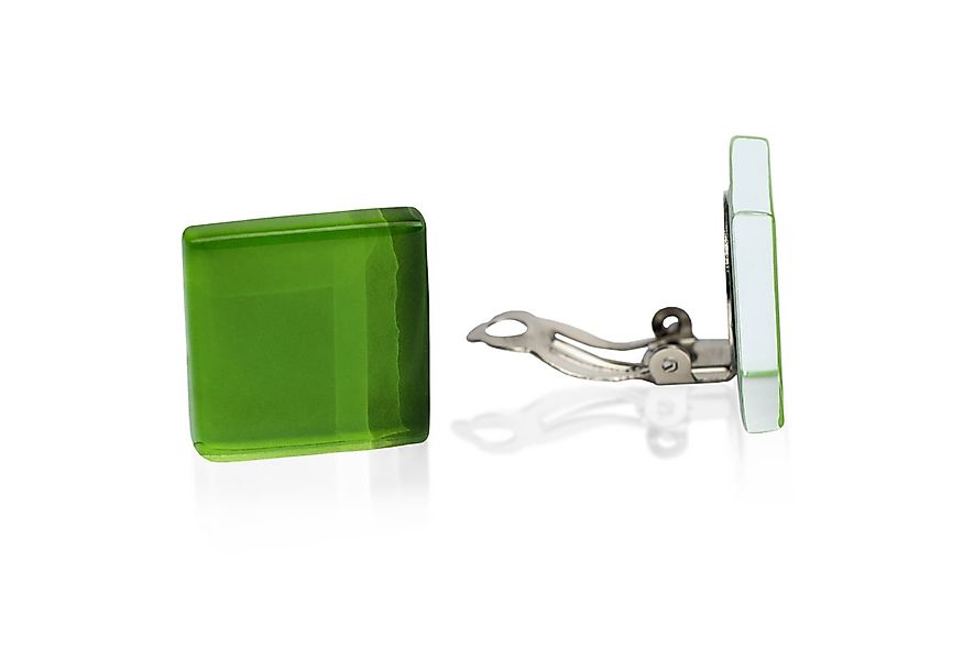 ALEXASCHA Paar Ohrclips Statement Clip Ohrringe ohne Ohrlöcher • Glas Clips günstig online kaufen