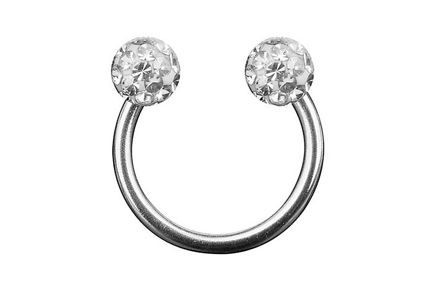 Taffstyle Piercing-Set Piercing Hufeisen Multi Ferido Doppel mit Kristall, günstig online kaufen